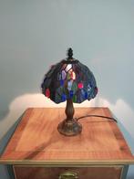 Tiffany lampje tafellamp blauw antiek decoratief, Ophalen, Zo goed als nieuw