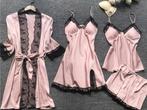 Nachtkleding set 4 delig - roze - maat L, Vêtements | Femmes, Pyjamas, Envoi, Niet ingevuld, Niet ingevuld, Niet ingevuld