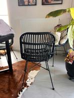 Rotan stoel zwart (set van 6 stukss), Ophalen, Zo goed als nieuw, Zwart