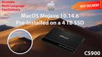 Mojave 10.14.6 Voor-Geïnstalleerde PNY SSD 4 TB OSX OS X, Verzenden, Nieuw, MacOS