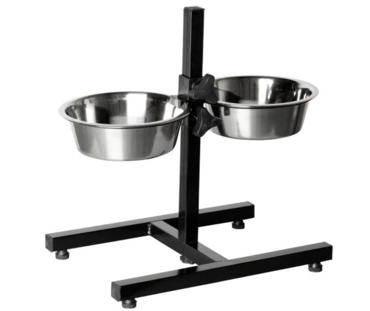 Honden Standaard 2 Drinkbakken Verstelbaar - Diverse Maten, Dieren en Toebehoren, Hondenvoerbakken en Drinkbakken, Nieuw, Verstelbaar