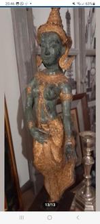 Prachtige Aziatische bronzen Balinese danseres naakt, Ophalen