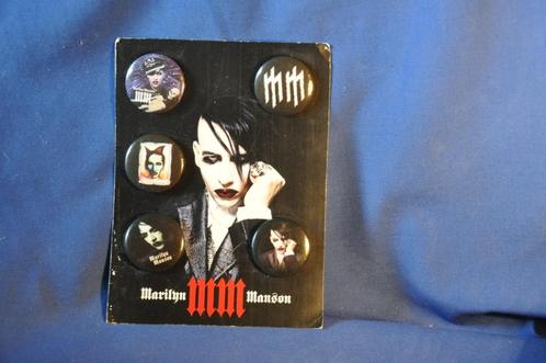 §  5 badges epinglette marilyn manson, Collections, Broches, Pins & Badges, Comme neuf, Insigne ou Pin's, Autres sujets/thèmes