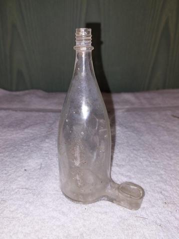 oud glazen vogel drinkflesje, begin 1900