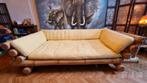 Lounge zetel uit bamboe met salontafel, Ophalen, Zo goed als nieuw