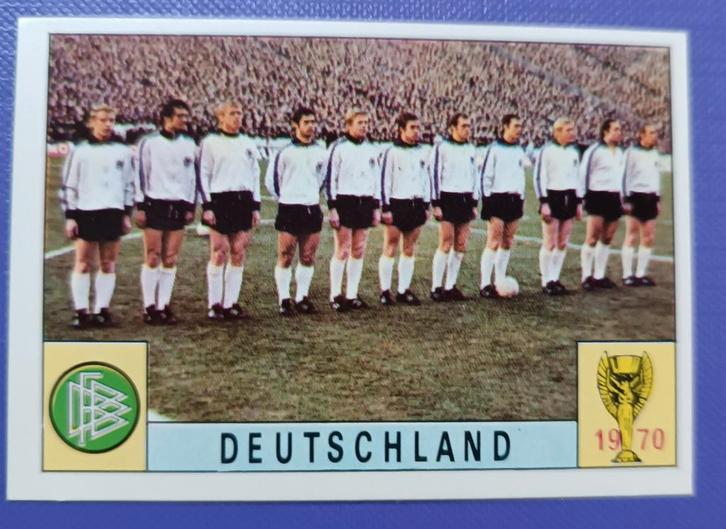 Panini KAART 1970 voetbal WK Mexico 70 Duitsland team, Hobby en Vrije tijd, Stickers en Plaatjes, Verzenden