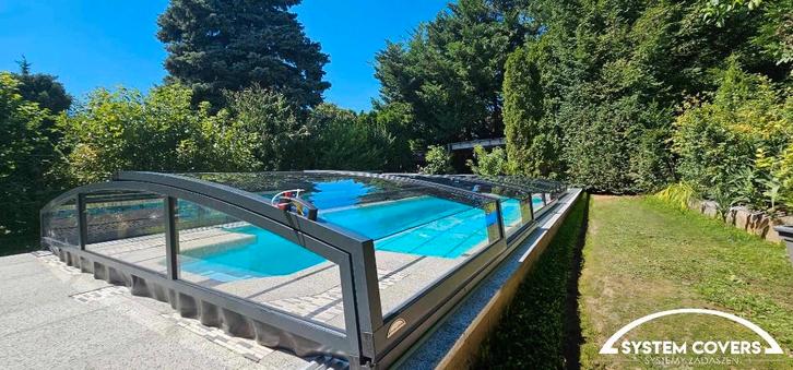 Zwembadoverdekking / pool cover 3,1x7,9x0,8 m , kleur DB703, Jardin & Terrasse, Accessoires de piscine, Neuf, Autres types, Enlèvement ou Envoi