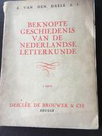 Beknopte geschiedenis Nederlandse letterkunde Van den Daele, Antiek en Kunst, Ophalen of Verzenden