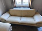 Deux divans en cuire Beige, Huis en Inrichting, Zetels | Zetels, Ophalen, Gebruikt, Rechte bank, 200 tot 250 cm