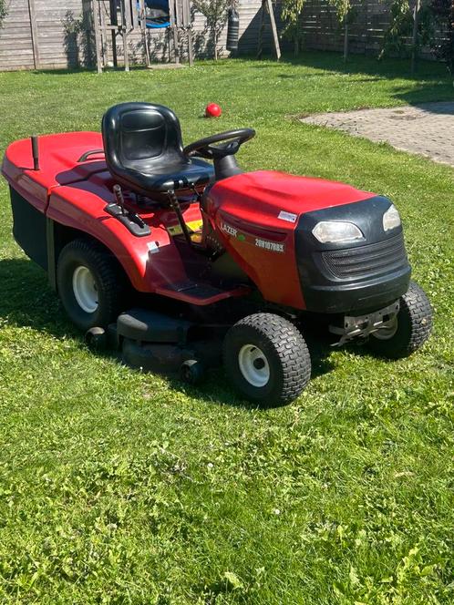 Zitmaaier lazer (husqvarna), Tuin en Terras, Zitmaaiers, Gebruikt, 90 tot 120 cm, Elektrische starter, Mulchfunctie, Opvangbak
