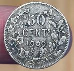 50 cents 1909 fr Léopold II argent