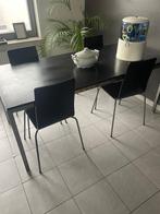 Grote Eettafel + 4 bijpassende stoelen, Ophalen, Gebruikt, 50 tot 100 cm, Vijf personen of meer