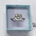 Nieuwe ring,5 karaat,diamanttest positief!, Avec pierre précieuse, Argent, Femme, 17 à 18