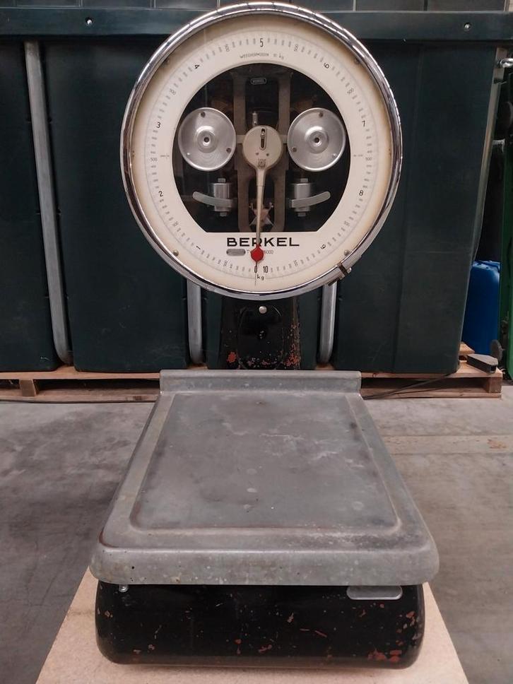 Authentieke Berkel mechanische 10kg weegschaal 1953, Elektronische apparatuur, Weegschalen, Gebruikt, Analoog, Winkelweegschaal