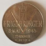 Noorwegen, 25 kroner 1970, Postzegels en Munten, Munten | Europa | Niet-Euromunten, Ophalen of Verzenden, Overige landen, Losse munt