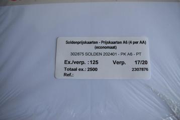 papier etiketten geperforeerd 4 per blad beschikbaar voor biedingen