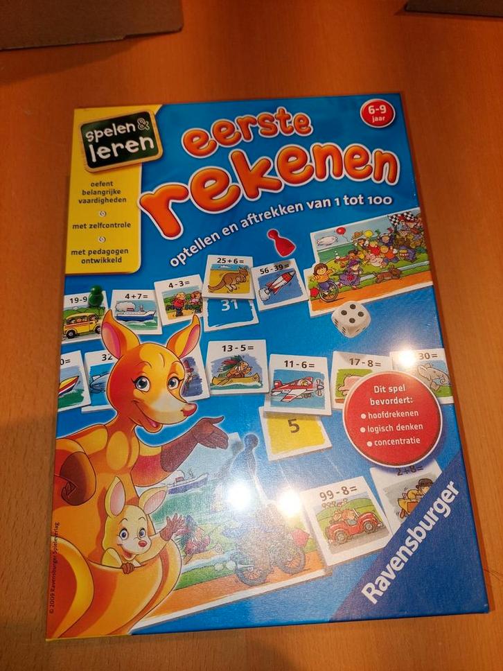Spelen en leren - eerste rekenen 6-9 jaar, Hobby en Vrije tijd, Gezelschapsspellen | Bordspellen, Nieuw, Vijf spelers of meer