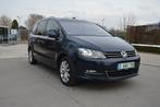 VW Sharan 2.0L tsi 7 plaatsen leder navi panorama automatic, Auto's, Monovolume, Zwart, 4 cilinders, Blauw
