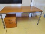 Bureeltafel met ladenblok, Huis en Inrichting, Ophalen, In hoogte verstelbaar, Zo goed als nieuw, Bureau