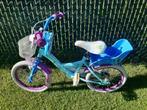 Kinderfiets Frozen 16 inch met mandje en poppenstoeltje, Ophalen, Gebruikt, 16 tot 20 inch, Zijwieltjes