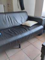 Zetels 2 zit -3zit zwart leder, Huis en Inrichting, Zetels | Zetels, Ophalen, Gebruikt, Leer, 150 tot 200 cm