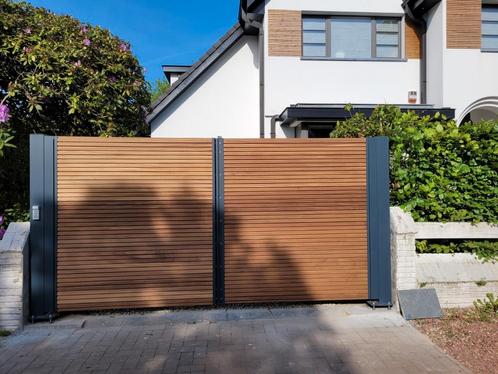 Portail coulissant motorisé en métal, Tuin en Terras, Tuinpoorten, Nieuw, Schuifpoort, Staal, Ophalen