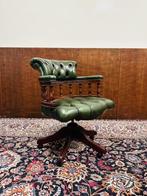 Klassiek Engels Chesterfield Captain Chair Bureaustoel, Ophalen of Verzenden