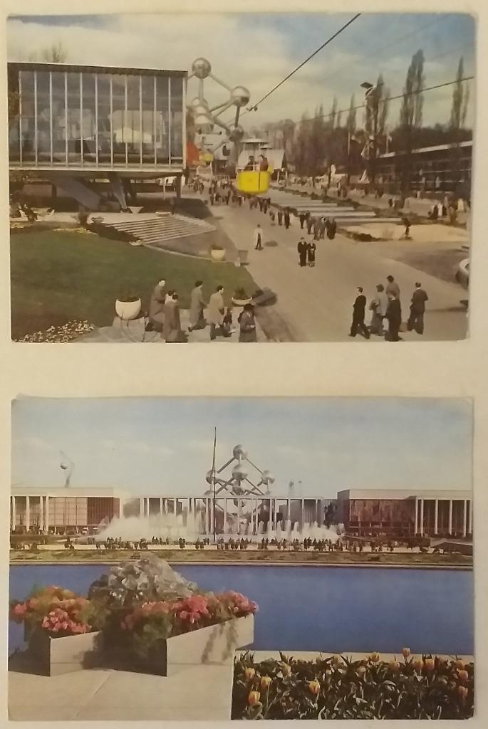 cartes postales (2x) - Expo 1958, Collections, Cartes postales | Belgique, Luxembourg, Enlèvement
