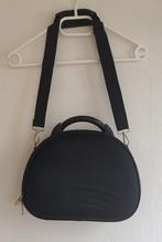 Zwarte reiskoffer beauty case handbagage schoudertas, Uitschuifbare handgreep, 35 tot 55 cm, Ophalen of Verzenden, Zo goed als nieuw