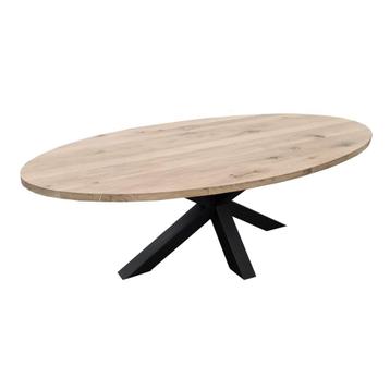 eettafel | eiken tafelblad | tafel ovaal | eet tafel ovaal beschikbaar voor biedingen