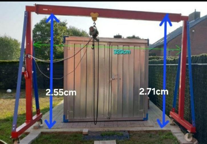 portaalkraan, Doe-het-zelf en Bouw, Lieren en Takels, Zo goed als nieuw, Elektrisch, Ophalen