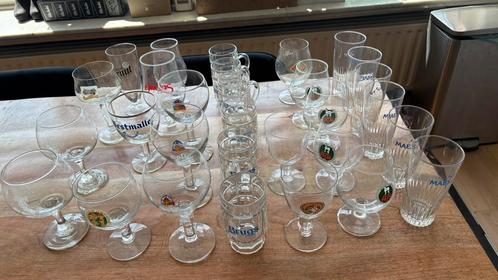 Varia bierglazen, Verzamelen, Glas en Drinkglazen, Zo goed als nieuw, Ophalen