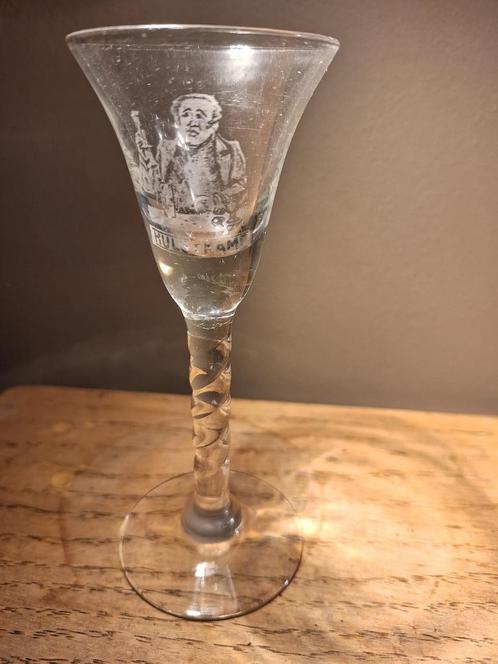 Hulstkamp gezuurd kelk borrelglas, jeneverglas _6, Verzamelen, Glas en Drinkglazen, Zo goed als nieuw, Borrel- of Shotglas, Ophalen of Verzenden