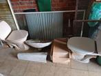 Set van 2 vintage toiletten + 1 wastafel + 1 spoeling, Huis en Inrichting, Ophalen, Nieuw