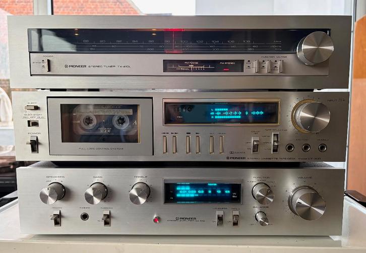 Pioneer Blue Line set met B&W boxen, Audio, Tv en Foto, Stereoketens, Zo goed als nieuw, Cassettedeck, Tuner of Radio, Speakers