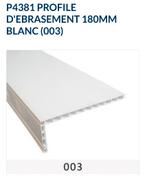 PROFILE D'EBRASEMENT 180MM BLANC, Enlèvement, Comme neuf