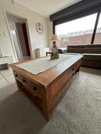 Handige salon tafel met opberglades, Ophalen, 100 tot 150 cm, 50 tot 75 cm, 50 tot 100 cm
