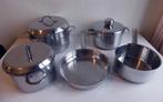 Set Inox (RVS) Kookpotten (5st): €. 25,00/set, Ophalen, Gebruikt, Inox