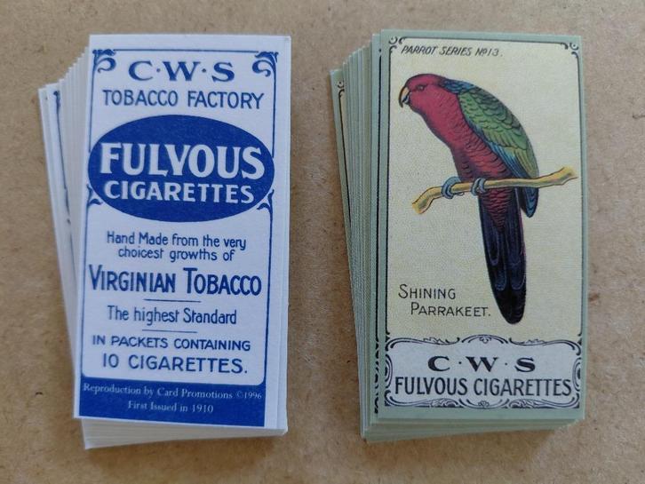 Parrot Series complete set 25 papegaai chromos REPRO, Verzamelen, Foto's en Prenten, Zo goed als nieuw, Prent, Dier, 1980 tot heden