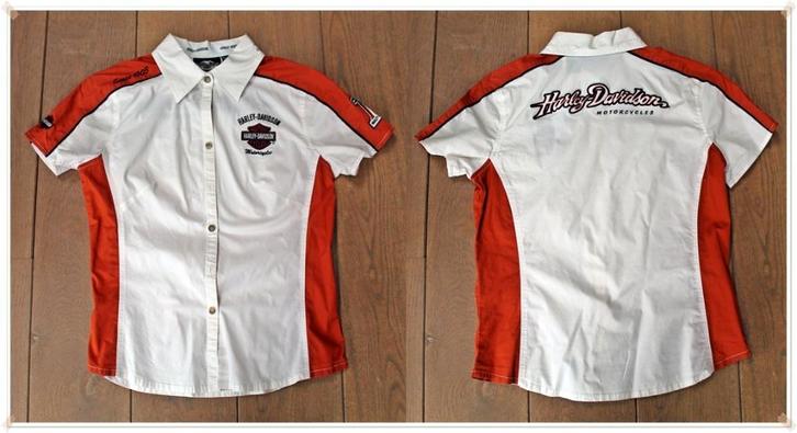 HARLEY DAVIDSON - CHEMISE FEMME MANCHES COURTES – T. : M, Motoren, Kleding | Motorkleding, Overige typen, Dames, Tweedehands, Ophalen of Verzenden
