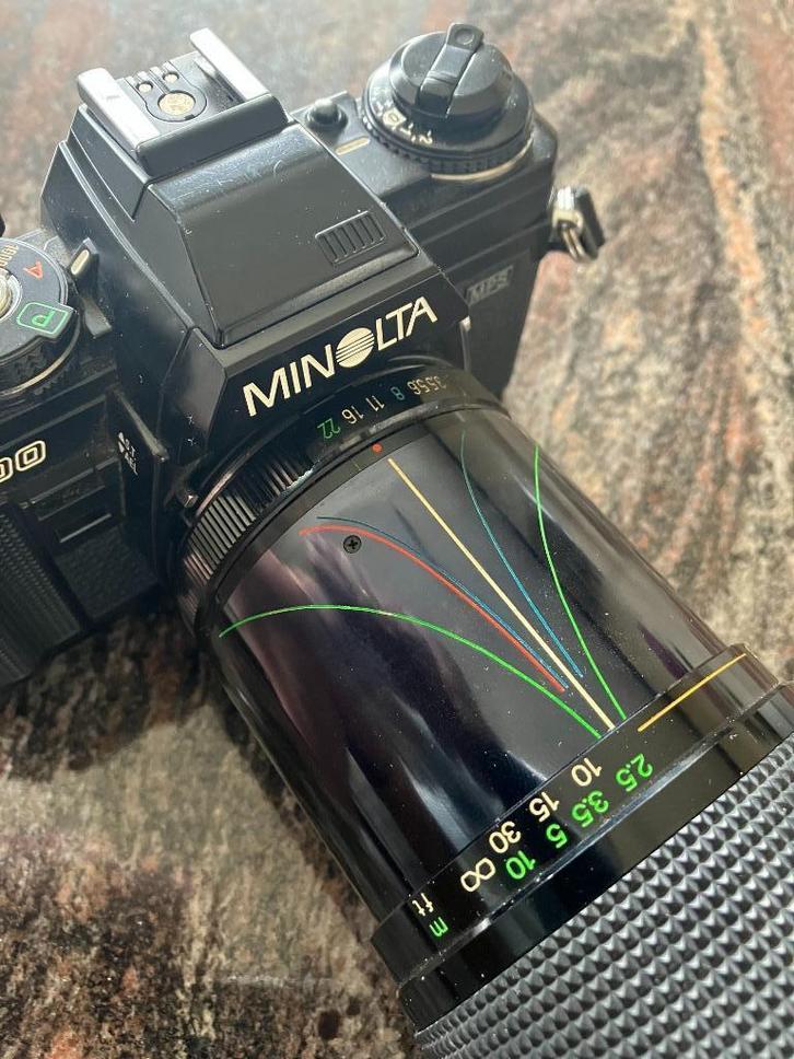 minolta x 700 met zoomlens 28 -200, Audio, Tv en Foto, Fotocamera's Analoog, Gebruikt, Spiegelreflex, Minolta, Ophalen of Verzenden