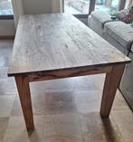 Masieve houten tafel van 220L, 100B en 75H, Huis en Inrichting, Ophalen