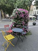 Bistroset Inklapbaar metaal, Tuin en Terras, Ophalen of Verzenden, Gebruikt, Metaal, Inklapbaar