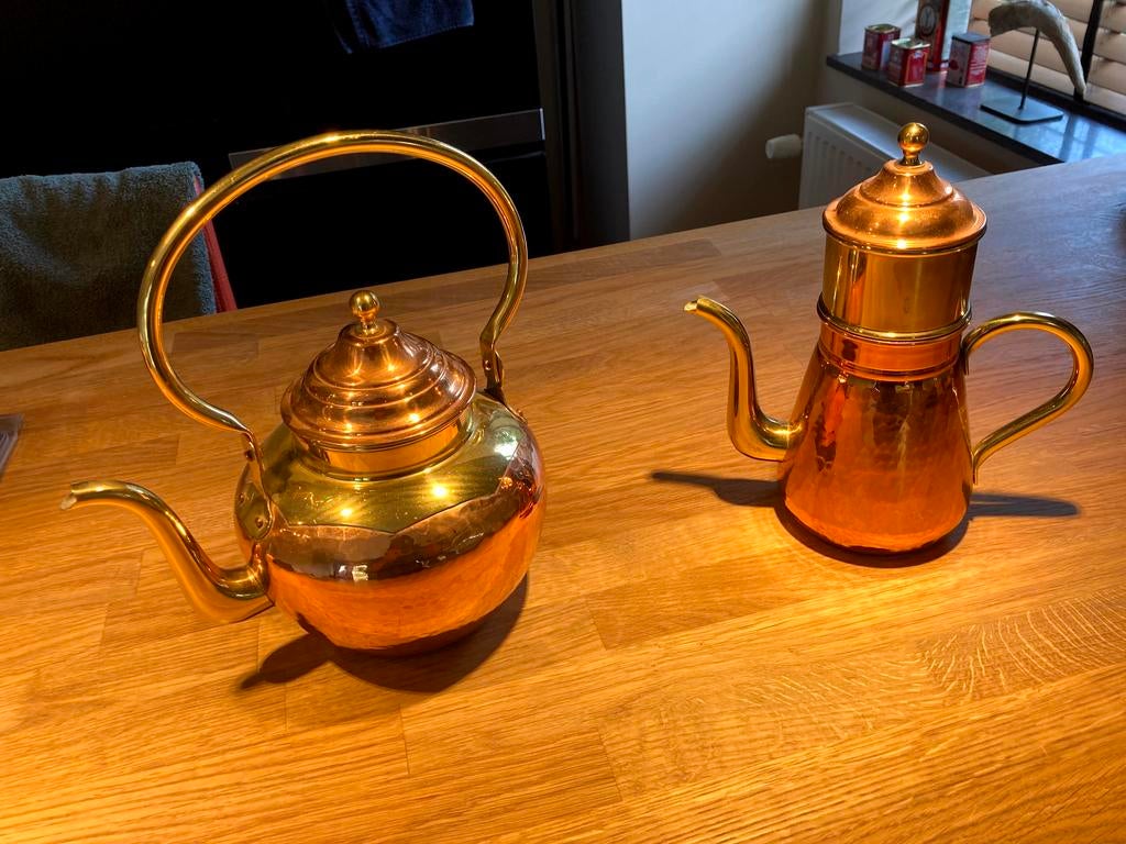 koperen koffie en waterketel, Enlèvement ou Envoi, Cuivre