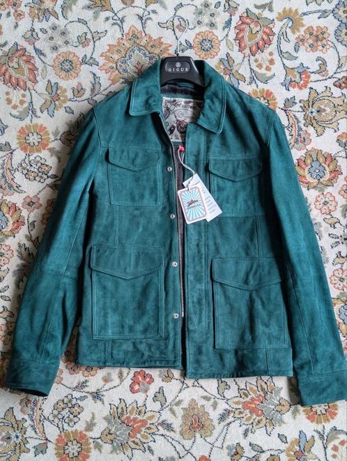 Real Suede Men's coat, Kleding | Heren, Jassen | Winter, Nieuw, Maat 46 (S) of kleiner, Groen, Ophalen of Verzenden