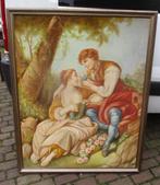 Prachtige Kunstwerk op doek - Liefde in 18de Eeuw - 127x102, Antiek en Kunst, Ophalen