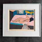 Corneille – Liggend naakt met vogel (1985), Antiek en Kunst, Ophalen