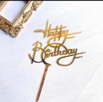 #Gold #Acryl #Gelukkige #Verjaardag #Cake #Kids, Hobby en Vrije tijd, Nieuw, Versiering, Verzenden