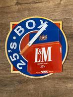 Mooi Emaille reclamebord L&M cigarettes, Ophalen of Verzenden, Zo goed als nieuw, Reclamebord