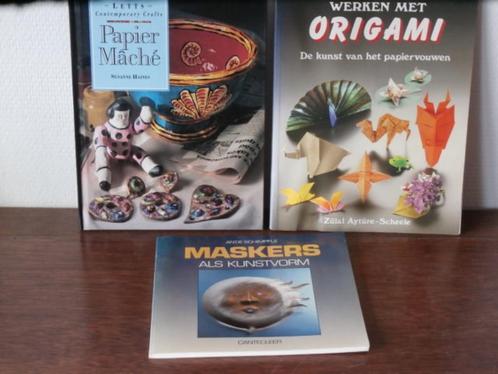 3 hobby-boeken : Origami, papier mâché, maskers, Boeken, Hobby en Vrije tijd, Nieuw, Overige onderwerpen, Ophalen of Verzenden